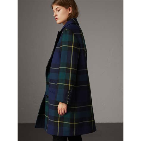 burberry tartan wool tailored coat|Wool Tailored Coat in Brisk .